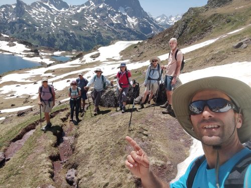 The group in Ayous lakes in France